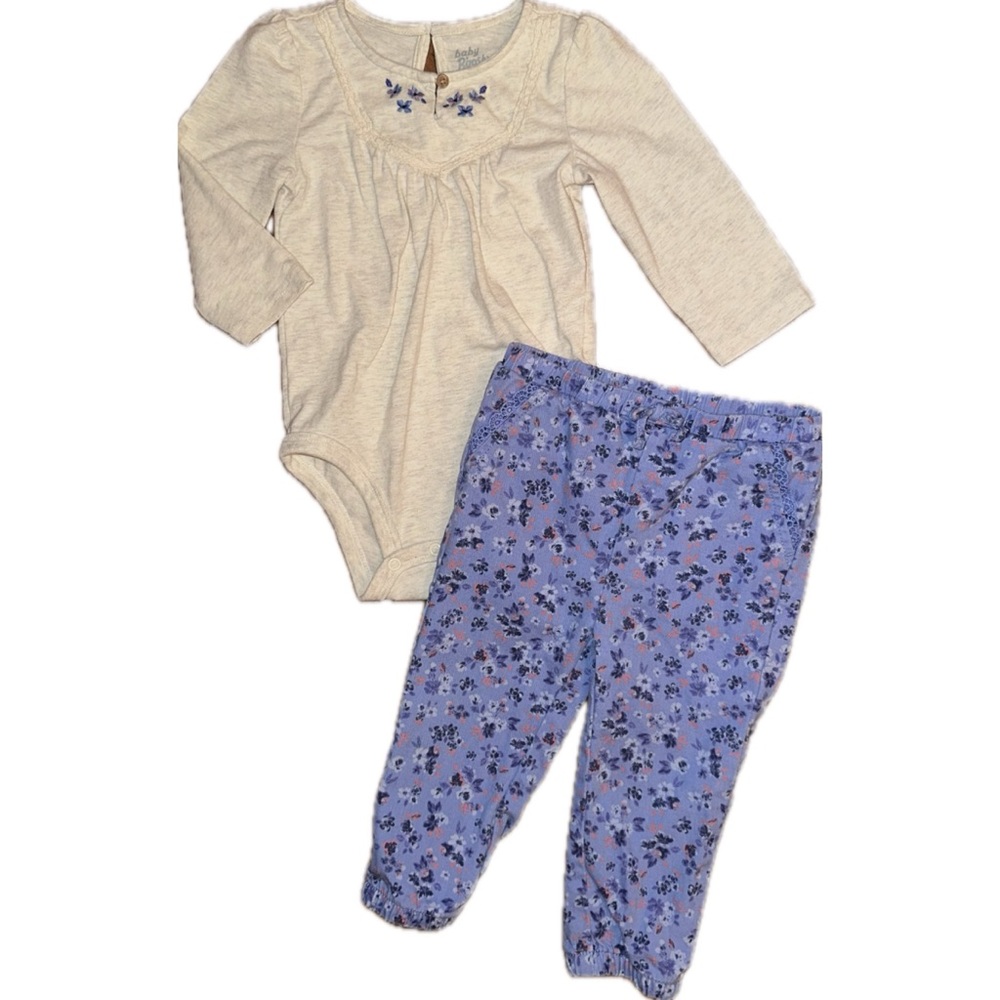 OshKosh B’gosh Baby / Toddler Girl 18M Matching Onesie / Bodysuit and Pants